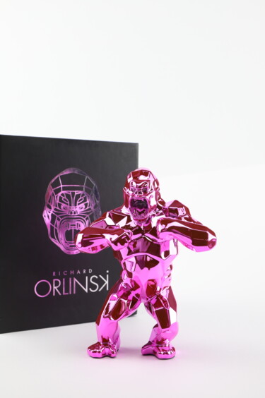 Escultura titulada "Kong Spirit (Pink E…" por Richard Orlinski, Obra de arte original, Resina