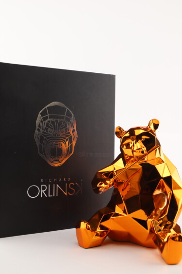 제목이 "Panda Spirit (Orang…"인 조형물 Richard Orlinski로, 원작, 수지
