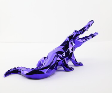 제목이 "Croco spirit (Purpl…"인 조형물 Richard Orlinski로, 원작, 수지