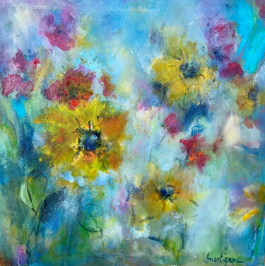 Painting titled "Au secret du Cap d'…" by Véronic Martignac, Original Artwork, Acrylic Mounted on Wood Stretcher frame
