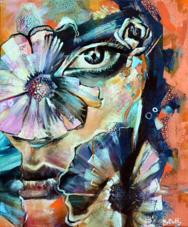 Painting titled "Maïlys" by Bellule' Art, Original Artwork, Acrylic Mounted on Wood Stretcher frame