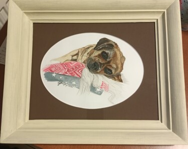 Pittura intitolato "Modelka" da Grażyna Przybylak, Opera d'arte originale, Tempera Montato su Telaio per barella in legno