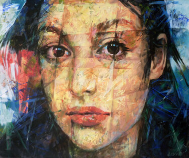 Pintura titulada "PORTRAIT V" por Aleksandr Ilichev, Obra de arte original, Acrílico