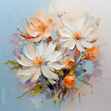 Digital Arts με τίτλο "Flowers10" από P. Lee, Αυθεντικά έργα τέχνης, Ψηφιακή ζωγραφική