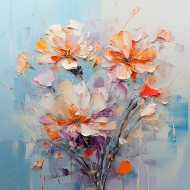 Digital Arts με τίτλο "Flowers23" από P. Lee, Αυθεντικά έργα τέχνης, Ψηφιακή ζωγραφική