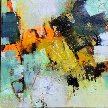 Peinture intitulée "Le voyage du photon" par Geneviève Girod, Œuvre d'art originale, Acrylique Monté sur Châssis en bois