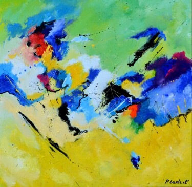 Malerei mit dem Titel "Colourful game" von Pol Ledent, Original-Kunstwerk, Öl Auf Keilrahmen aus Holz montiert