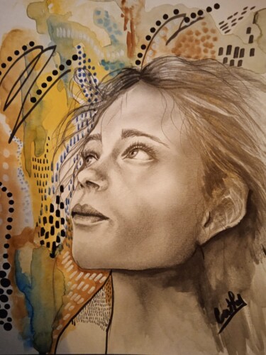Dessin intitulée "fantaisie" par Cathy, Œuvre d'art originale, Crayon