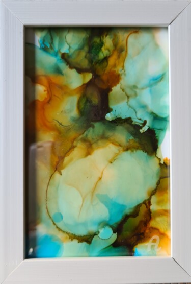 Peinture intitulée "Encre 03" par Isabel Ollange, Œuvre d'art originale, Encre Monté sur Autre panneau rigide