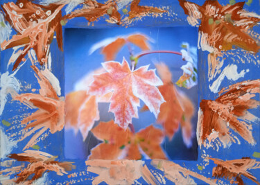 Painting titled "оранжевые кленовые…" by Dima Dima Vil Ms Wilms (Rok Zivopisec Rock Painter), Original Artwork, Acrylic