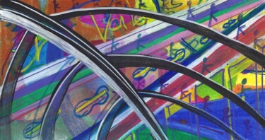 Dessin intitulée "Avancée" par Catb, Œuvre d'art originale, Marqueur