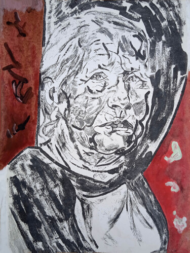 Painting titled "матушка  mère  moth…" by Dima Dima Vil Ms Wilms (Rok Zivopisec Rock Painter), Original Artwork, Acrylic