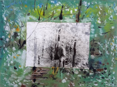 Painting titled "в роще  in the grov…" by Dima Dima Vil Ms Wilms (Rok Zivopisec Rock Painter), Original Artwork, Acrylic