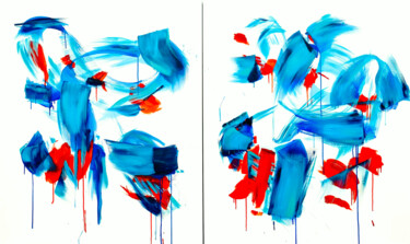 Painting titled "NOTHING HAS CHANGED…" by Aurore Millet, Original Artwork, Oil Mounted on Wood Stretcher frame