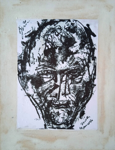 Peinture intitulée "голова  head 72в" par Dima Dima Vil Ms Wilms (Rok Zivopisec Rock Painter), Œuvre d'art originale, Acryli…