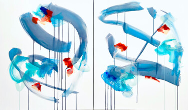 Painting titled "NOTHING HAS CHANGED…" by Aurore Millet, Original Artwork, Oil Mounted on Wood Stretcher frame