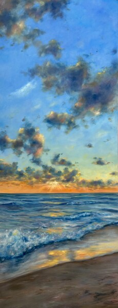 Painting titled "Crème brûlée" by Anna Evtushenko, Original Artwork, Oil