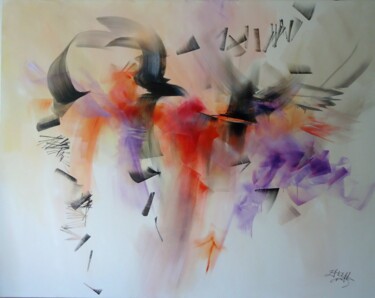 Peinture intitulée "Méditation N°1" par Emmanuelle Moch, Œuvre d'art originale, Acrylique Monté sur Châssis en bois