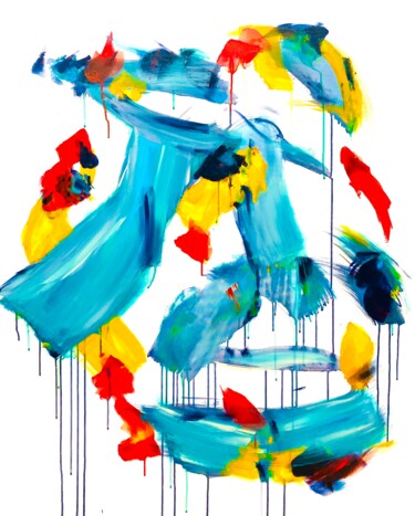 Painting titled "NOTHING HAS CHANGED…" by Aurore Millet, Original Artwork, Oil Mounted on Wood Stretcher frame