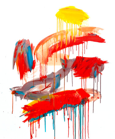 Painting titled "NOTHING HAS CHANGED…" by Aurore Millet, Original Artwork, Oil Mounted on Wood Stretcher frame