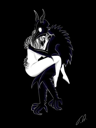 Digital Arts titled "Yin and Yang" by Amal, Original Artwork, Digital Painting