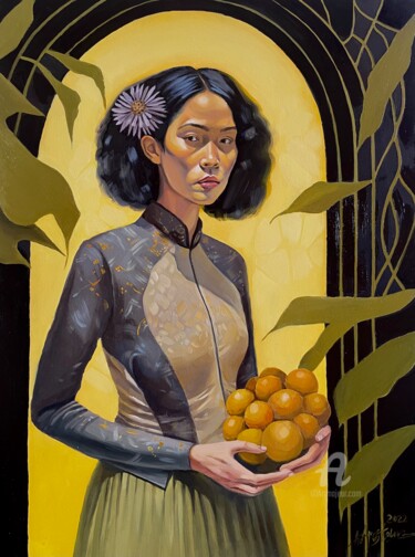 绘画 标题为“Mandarins” 由Arina Apostolova, 原创艺术品, 油