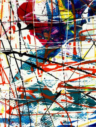 Rieko - Abstraction - Abstract Art - Abstrait - Mouvement Peinture intitulée "Rieko - Abstraction…" par Davidian Gotis Abstraction Abstraite, Œuvre d'art originale, Acrylique