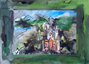 Dessin intitulée "маленький замок  sm…" par Dima Dima Vil Ms Wilms (Rok Zivopisec Rock Painter), Œuvre d'art originale, Acry…