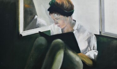 Peinture intitulée "Lecture" par Maïté Letord, Œuvre d'art originale, Acrylique