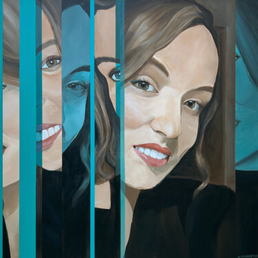 Peinture intitulée "Espièglerie - 80 x…" par Agnès Monnet, Œuvre d'art originale, Acrylique