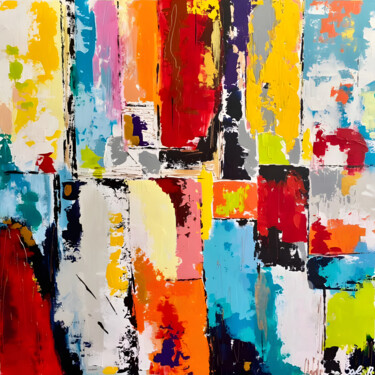 Painting titled "Chaos Structuré" by Souli, Original Artwork, Acrylic
