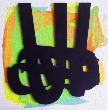 Peinture intitulée "PyB outrenoir color…" par Pyb, Œuvre d'art originale, Acrylique Monté sur Châssis en bois