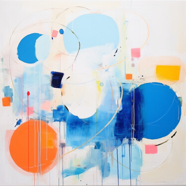 数字艺术 标题为“Cerulean Blue And o…” 由Sasha Robinson, 原创艺术品, 2D数字工作