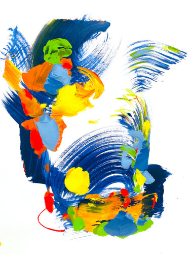 Painting titled "NOTHING HAS CHANGED…" by Aurore Millet, Original Artwork, Oil Mounted on Cardboard