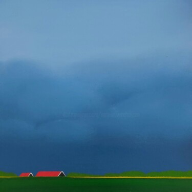Sunshine after the rain (November) Painting titled "Sunshine after the…" by Nelly Van Nieuwenhuijzen, Original Artwork, Acrylic Mounted on Wood Stretcher frame