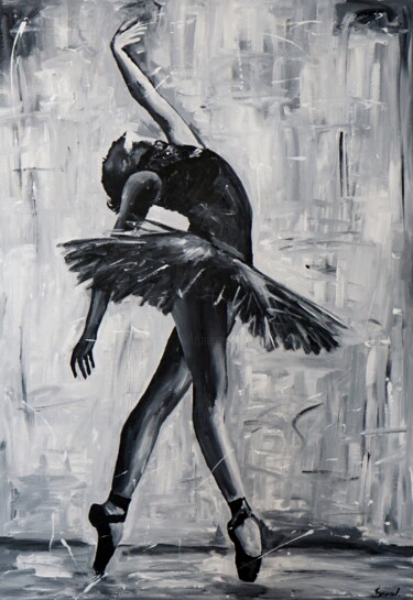 Swan dance Pittura intitolato "Swan dance" da Stach, Opera d'arte originale, Acrilico