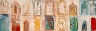 Peinture intitulée "Medina" par Mounir Ajal, Œuvre d'art originale, Acrylique