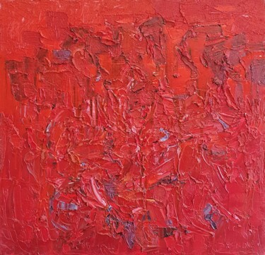Peinture intitulée "Cromatico rossovero" par Domenico Asmone, Œuvre d'art originale, Huile