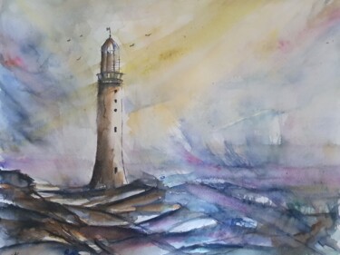 제목이 "Lighthouse"인 미술작품 Emir Kerenovic로, 원작, 수채화