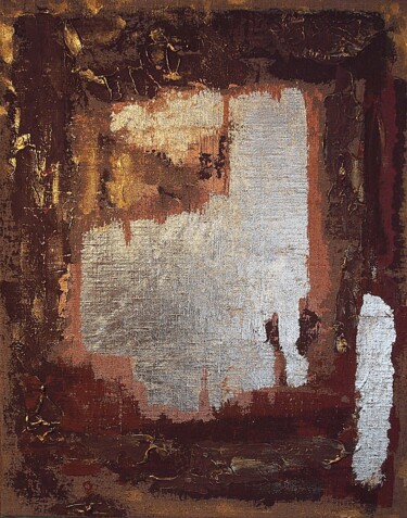 Fresco#4. Abstract minimalist structure painting. Painting titled "Fresco#4. Abstract…" by Daheaven Art, Original Artwork, Acrylic Mounted on Wood Stretcher frame