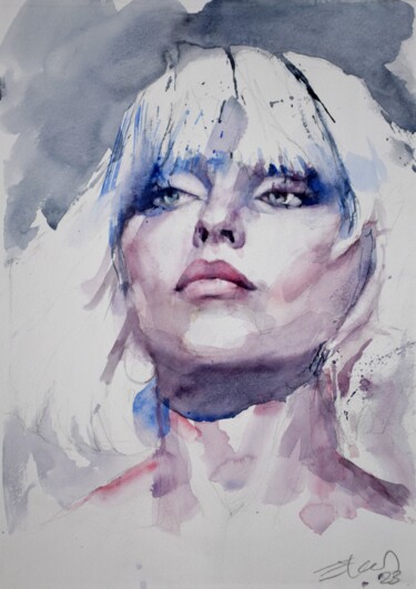 Ζωγραφική με τίτλο "Debbie" από Goran Žigolić (watercolors), Αυθεντικά έργα τέχνης, Ακουαρέλα