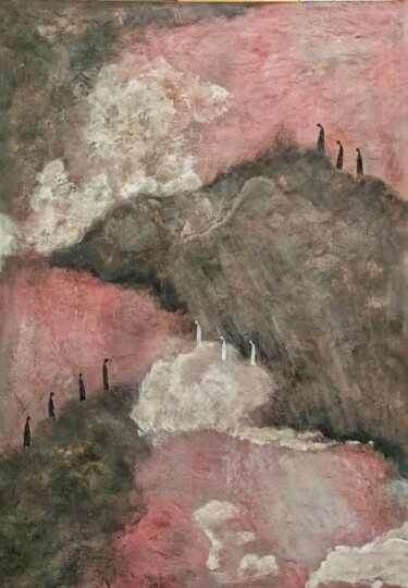 Schilderij getiteld "10" door Zhenya Kraynova (J.K), Origineel Kunstwerk, Acryl Gemonteerd op Frame voor houten brancard