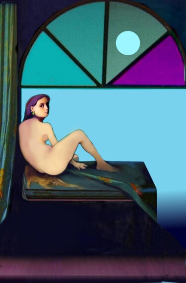 Pintura intitulada "Odalisque 3" por Jean Lawa, Obras de arte originais, Acrílico
