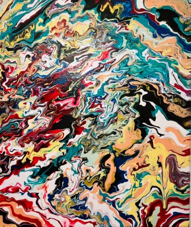 Painting titled "Fusion" by Kesso, Original Artwork, Acrylic