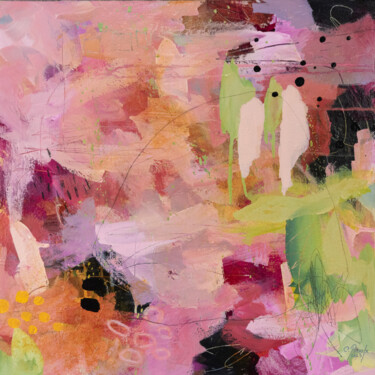 Schilderij getiteld "Close to you" door Chantal Proulx, Origineel Kunstwerk, Acryl Gemonteerd op Frame voor houten brancard