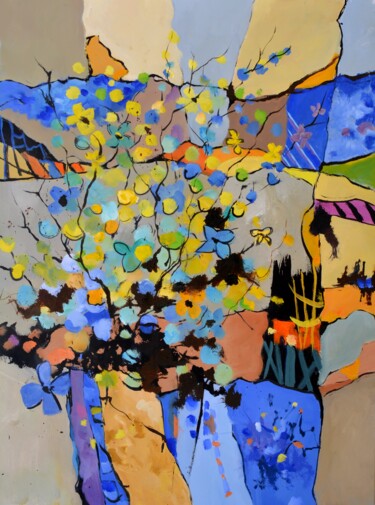 绘画 标题为“Still life  6823” 由Pol Ledent, 原创艺术品, 油 安装在木质担架架上