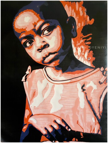 印花与版画 标题为“BEHOLDER” 由Tosin Oyeniyi, 原创艺术品, Linocuts
