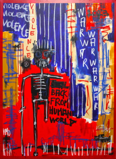 Peinture intitulée "La Fin des Temps N°6" par 0xec6d0, Œuvre d'art originale, Acrylique Monté sur Châssis en bois