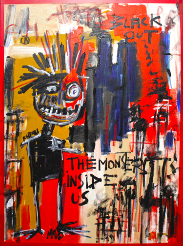 Peinture intitulée "La Fin des Temps N°3" par 0xec6d0, Œuvre d'art originale, Acrylique Monté sur Châssis en bois
