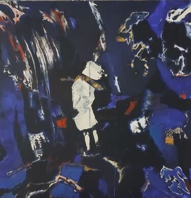 绘画 标题为“l'homme sans qualité” 由Monique Morellec, 原创艺术品, 丙烯 安装在木质担架架上